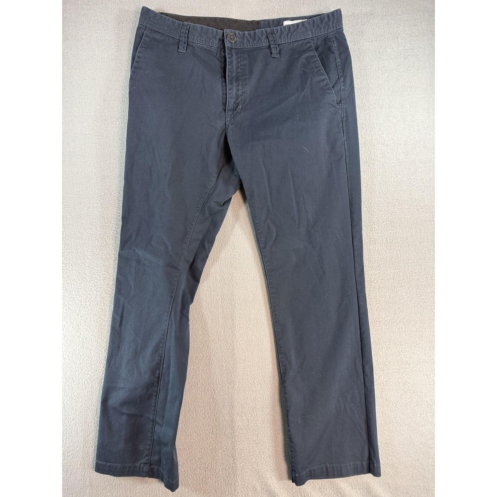 Volcom Pants Mens 36x30 Blue Cotton Blend Regular Fit Chino Straight Leg Casual